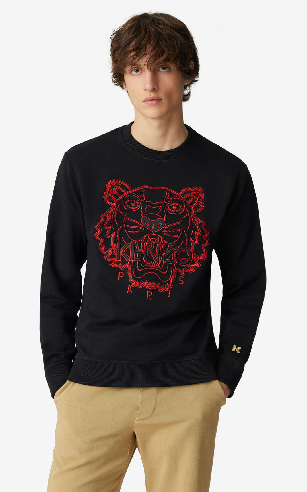 Sweat Kenzo Tiger Homme Noir | FXQY-52180